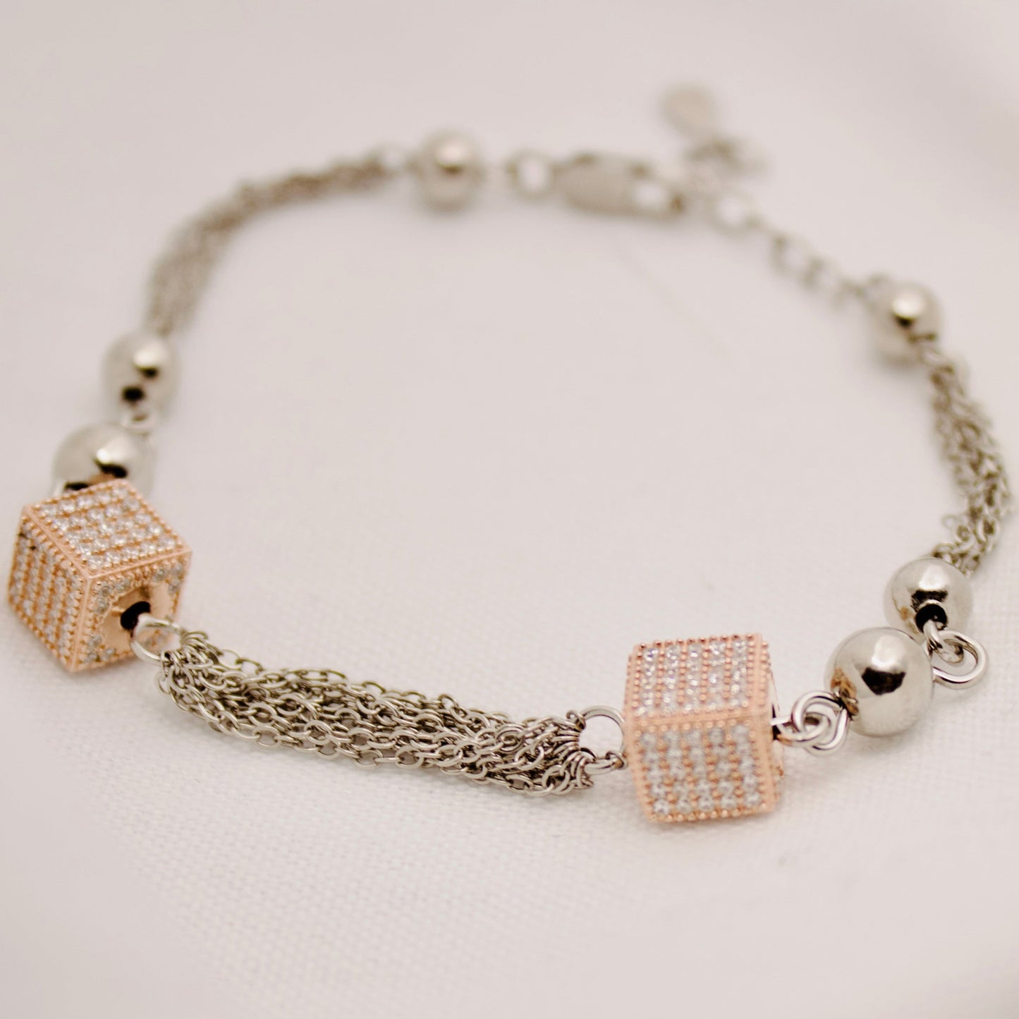 Silver Cubic Bracelet