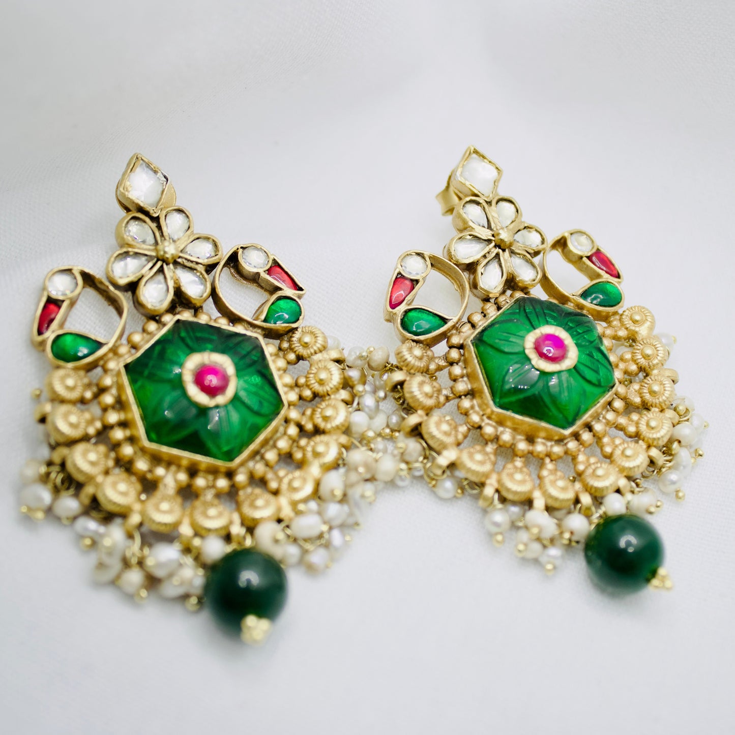 Classic Antique Earrings Gold-Plated Silver