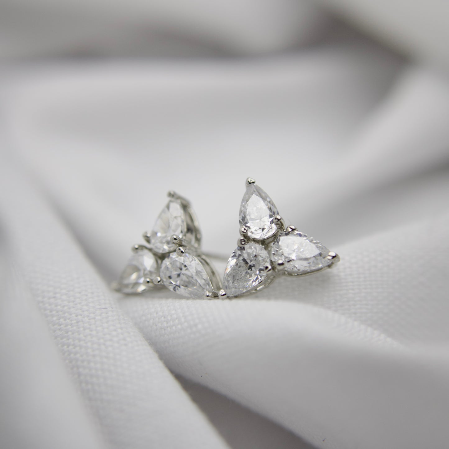Triangle Cubic Zirconia Pendant Set in Sterling Silver