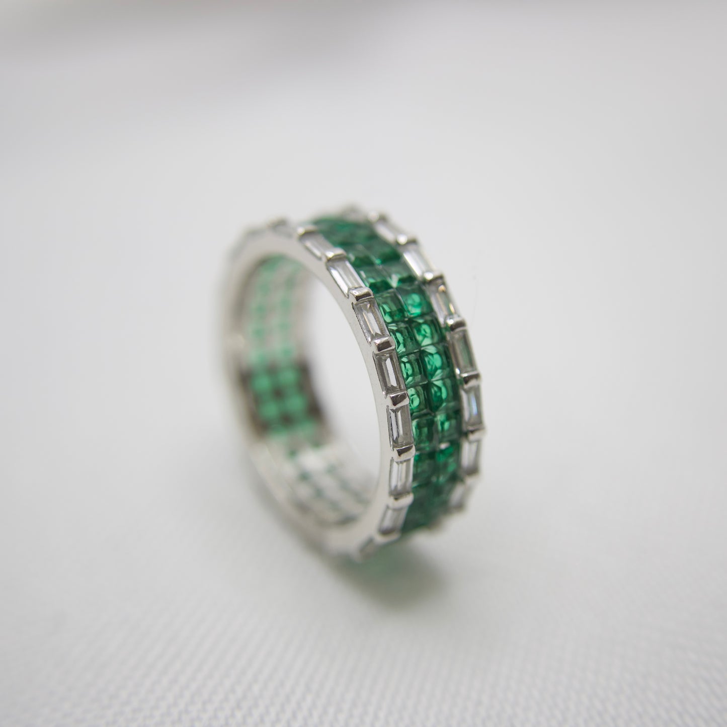 Emerald Matrix Ring