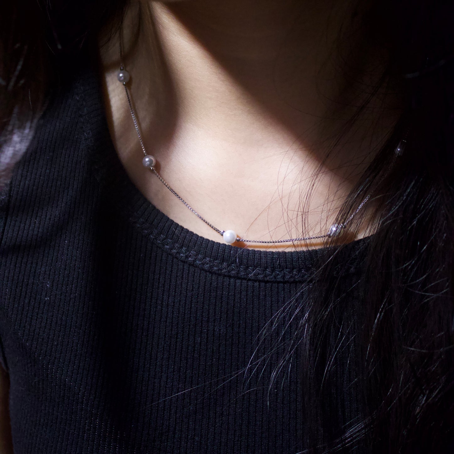 Silver Pearl Necklace