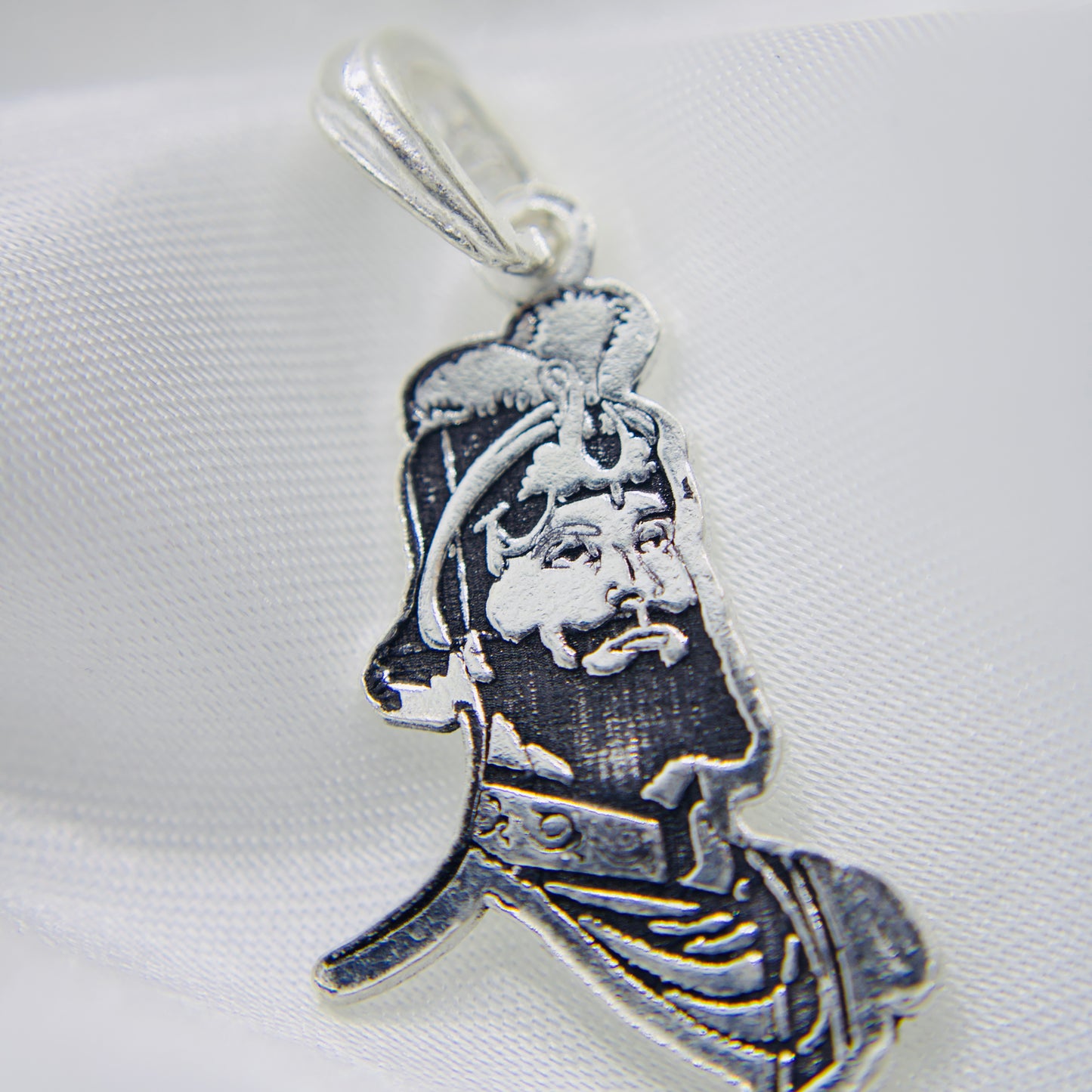 Guru Gobind Singh Ji Silver Pendant