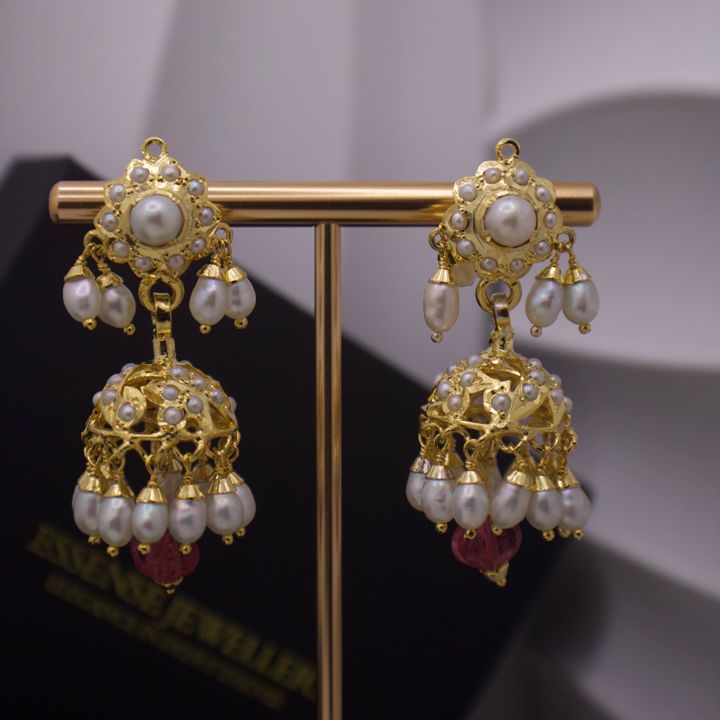 Gold-Plated Silver Jhumka Earrings