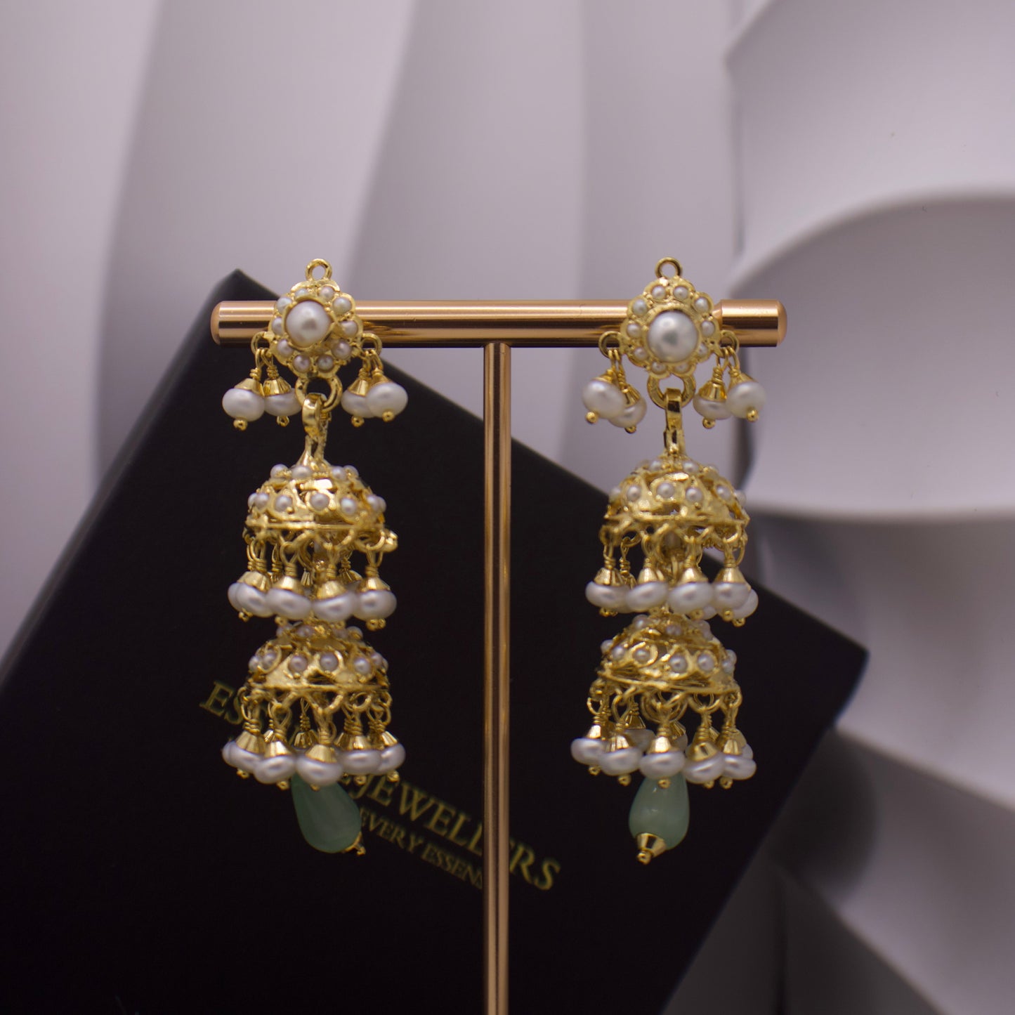 Gold-Plated Silver Jhumka Earrings
