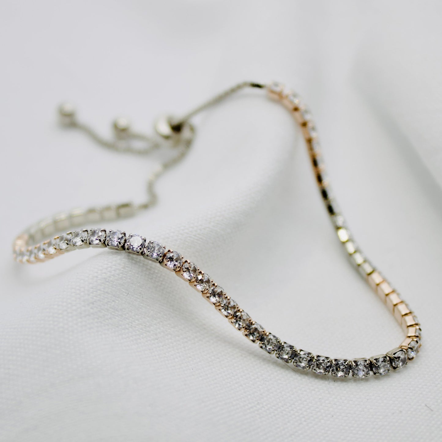 Sterling Silver & Gold-Plated Tennis Bracelet