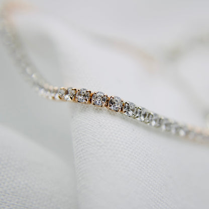 Sterling Silver & Gold-Plated Tennis Bracelet