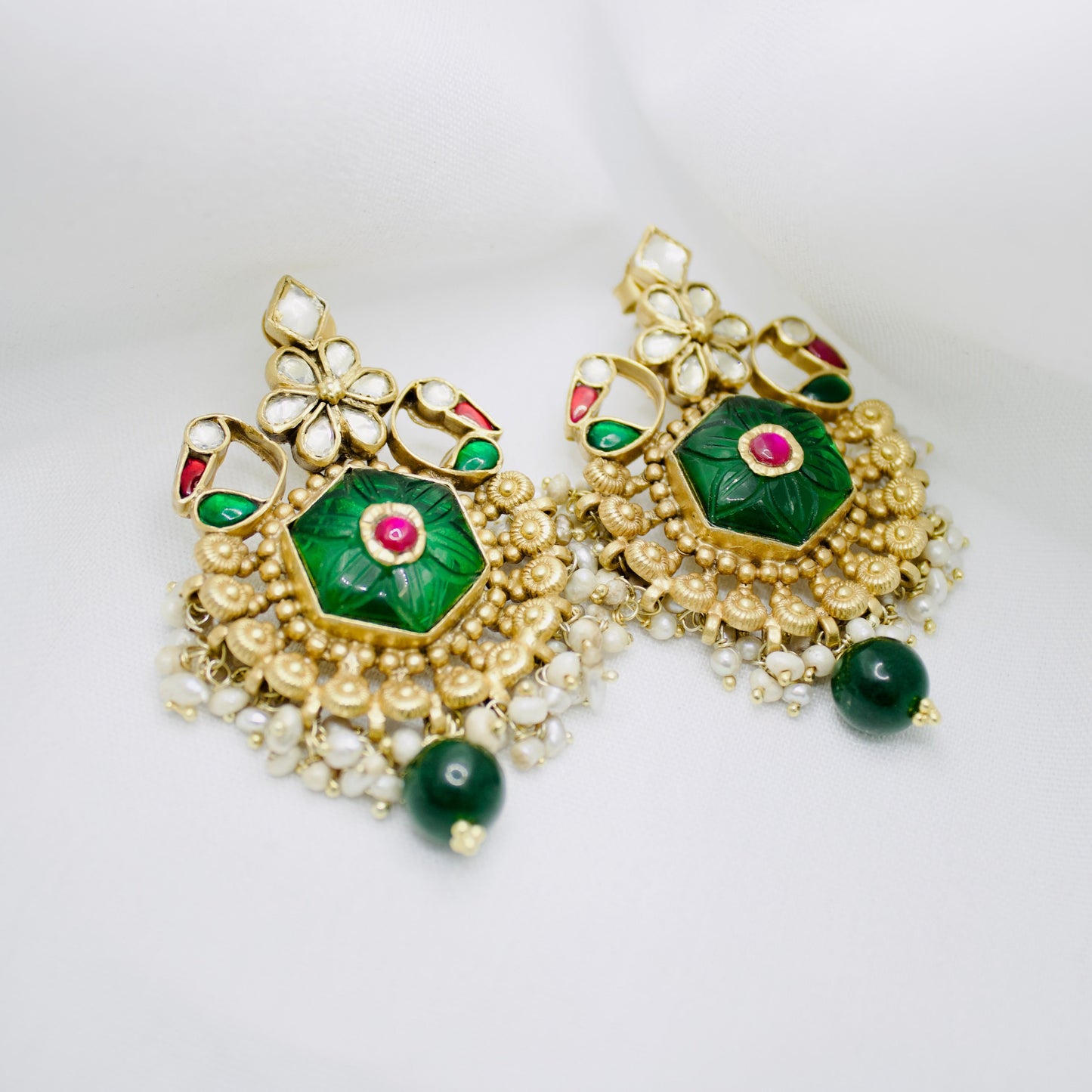 Classic Antique Earrings Gold-Plated Silver