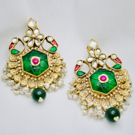 Classic Antique Earrings Gold-Plated Silver