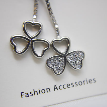 Sterling Silver Triple Heart Family Necklace