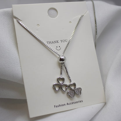 Sterling Silver Triple Heart Family Necklace