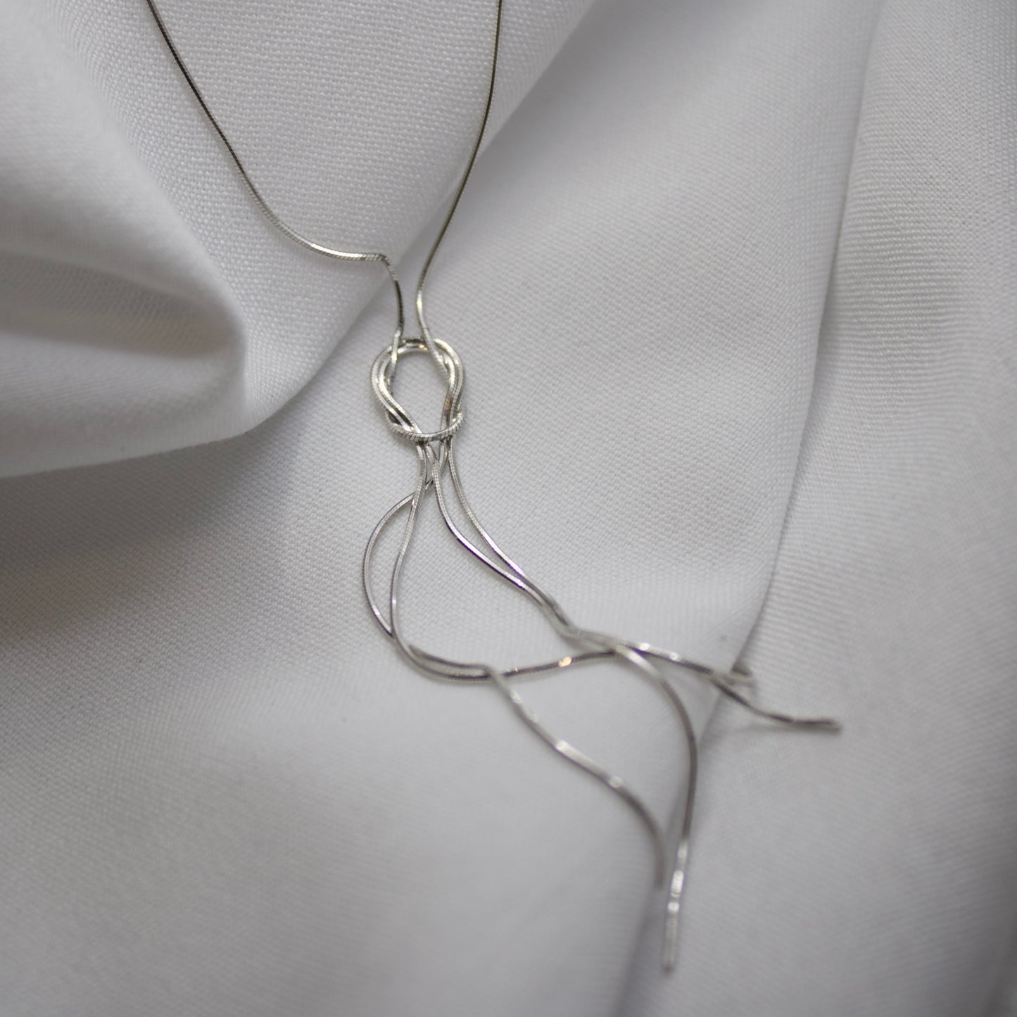 Multi-Thread Necklace Srterling Silver