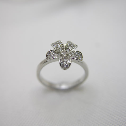 Cubic Zirconia Floral Ring