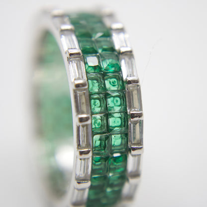 Emerald Matrix Ring