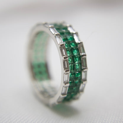 Emerald Matrix Ring