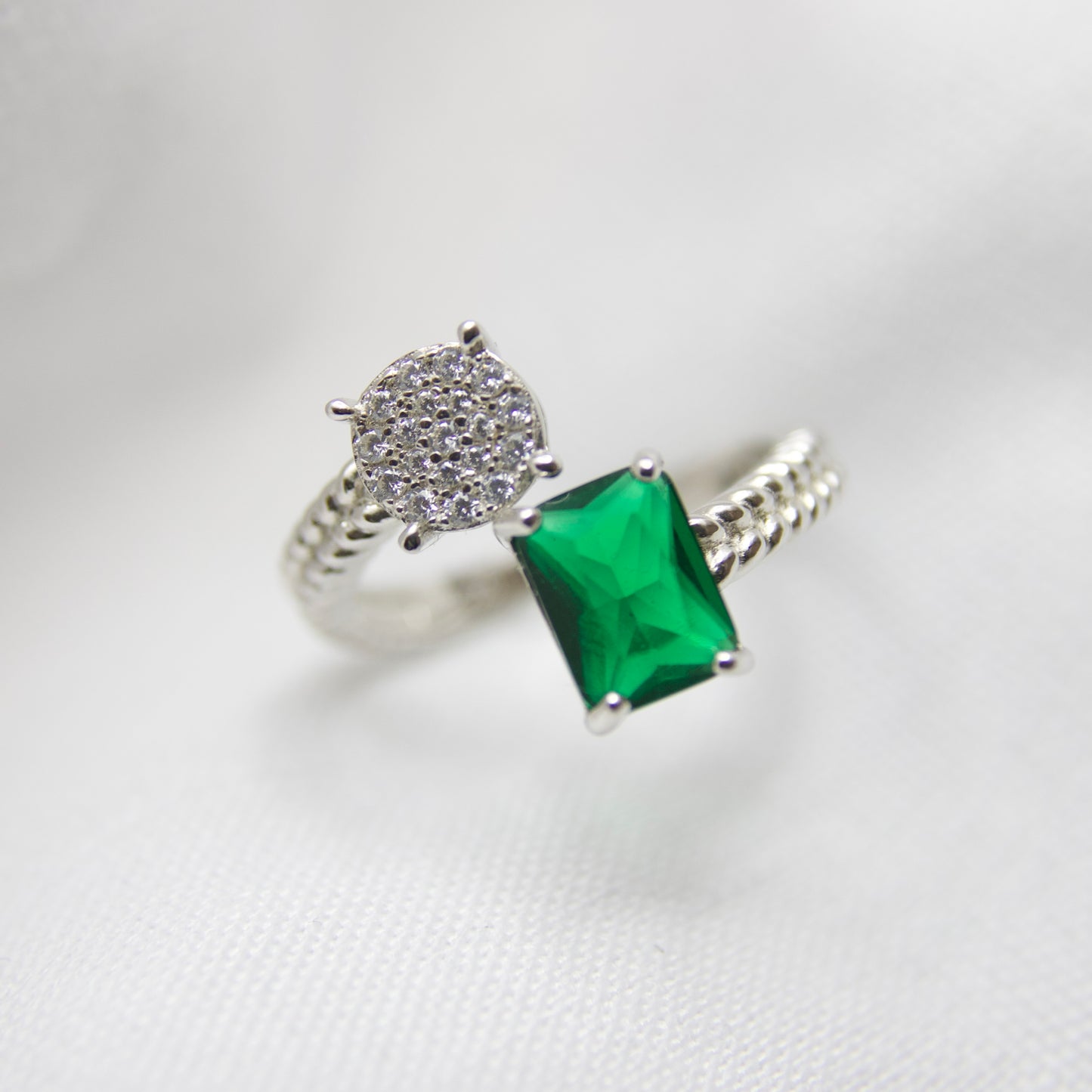 Emerald Open Ring