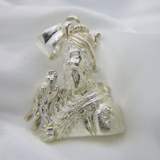 Silver Shiva Ji Maharaj Pendant