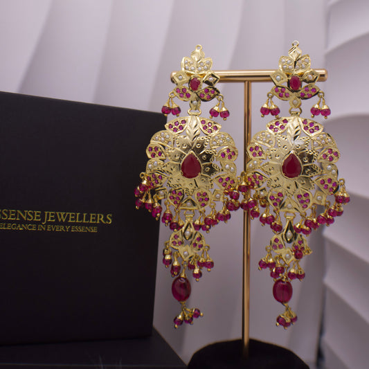 Gold-Plated Silver Jhumka Earrings